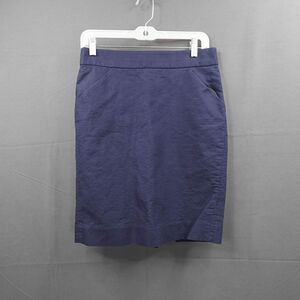 J Crew Womens Mini Skirt 6 Blue Pencil Secretary Minimalist Capsule Academia